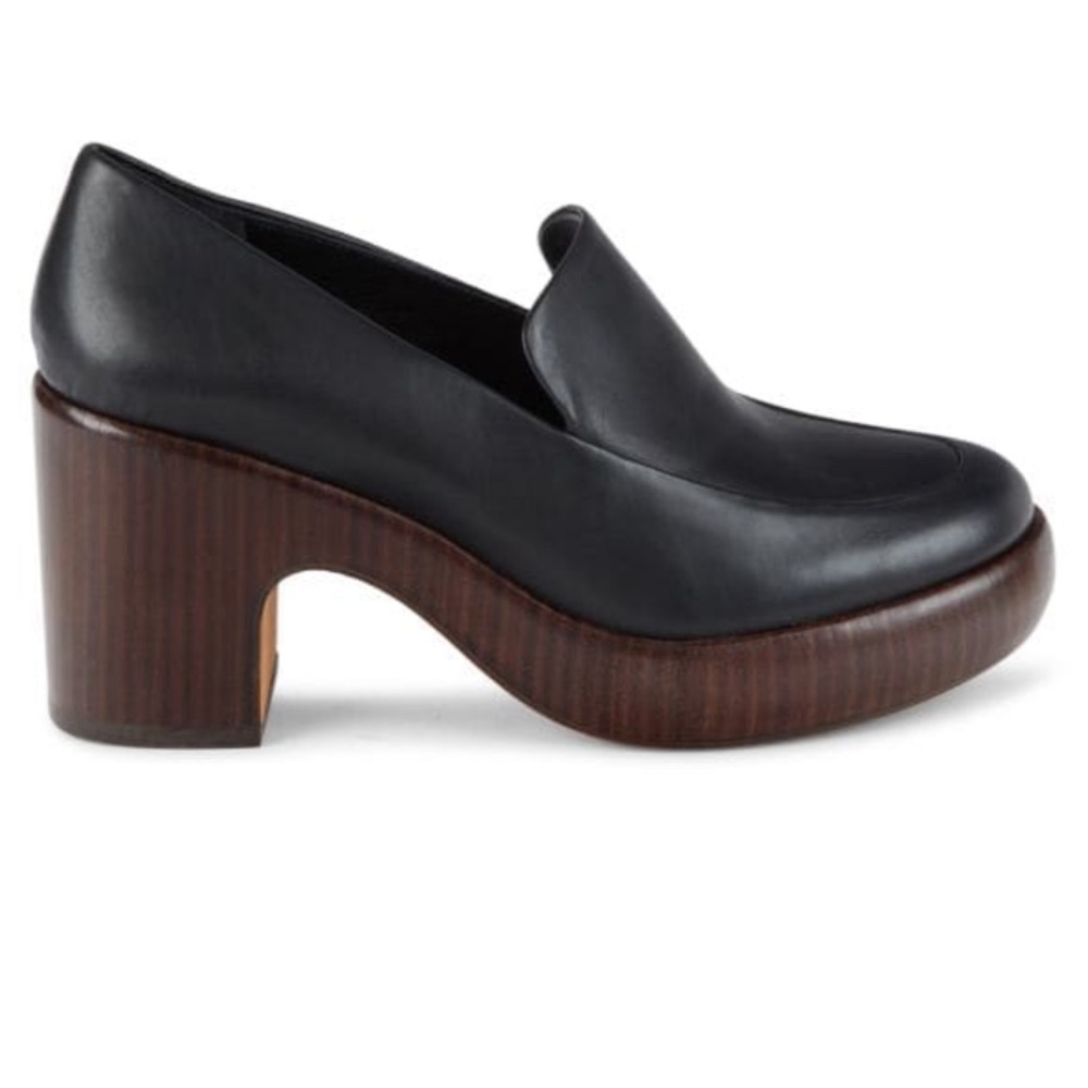 VINCE Narissa Leather Heeled Loafers Size 9